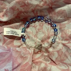 Alex and Ani Blue and Silver Beaded Bracelet